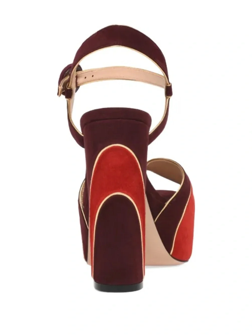 Gianvito Rossi Tamara Platform Heeled Burgundy Suede Sandals Size 40, NEW $1,495